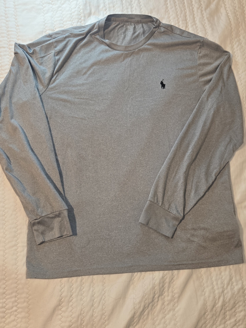 Polo by Ralph Lauren Light Gray Long-Sleeve Crew Neck Shirt
